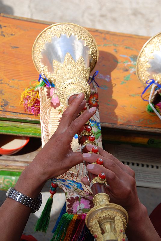 Mustang Lo Manthang Tiji Festival Day 3 03-3 Horn